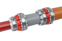 Egal ob Guss, Stahl, PP, PE, PVC oder Steinzeug: Die Funke FHS-Kupplung<sup>®</sup> verbindet Rohre aus allen gängigen Werkstoffen sowie mit unterschiedlichen Außendurchmessern von DN/OD 40 bis DN/OD 110.<br><br />Bild: Funke Kunststoffe<br />