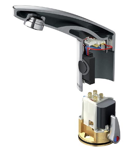 Aus einem Guss gefertigt, die neue HyTronic185 Waschtisch-Armatur...