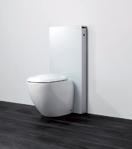 Das bodenstehende Design Sanitärmodul Monolith vereint...