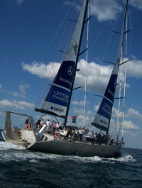 Mike Horns Expeditionsschiff Pangaea: eine 35 Meter lange, umweltfreundliche Jacht. 