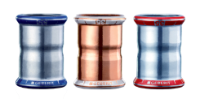 Die Farbe des Pressindikators ermöglicht die eindeutige Identifizierung des Werkstoffs auf den ersten Blick (Blau = Edelstahl, Weiß = Kupfer, Rot = C-Stahl).