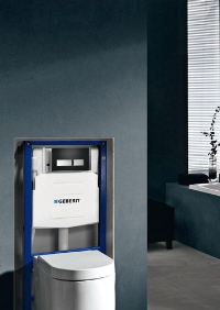 Der neue UP320 und das neue Duofix Montageelement von Geberit lassen sich werkzeuglos montieren. Fotos: Geberit