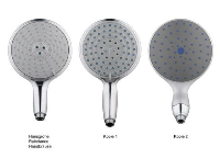 Original einer Raindance Handbrause von Hansgrohe zusammen mit zwei Kopien aus Asien.