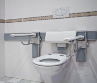 Abbildung 3:Haltegriffen an der Toilette sorgen dafür, dass die Bewohner sich einfacher hinsetzen und wieder aufstehen können.© modul_a - Fotolia.com