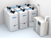 Moderner Heizöltank der Firma Dehoust. Der doppelwandige TrioSafe Tank besteht aus einem diffusionsdichten Innenbehälter mit PROOFED BARRIER® Geruchsbarriere und einem separaten Außenbehälter. Bild: Dehoust