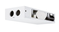Passt immer und überall: Das kompakte Lüftungsgerät KWL EC 220 D mit EC-Technologie und Wärmerückgewinnung von Helios. Mit nur 236 mm Bauhöhe und 220 m³/h ideal für den platzsparenden Deckeneinbau in der Etagenwohnung.