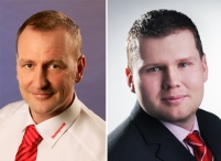 Mike Decker (li), neuer Außendienstmitarbeiter der.......