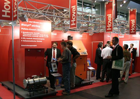 Bei Hoval am Stand interessierte auch das Entwicklungsprojekt...