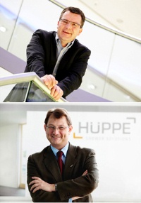 Christian Scheller (o.)übernimmt ab dem 1. Juli 2009 das „Ruder“ bei der Hüppe-Gruppe. Er tritt als Geschäftsführer die Nachfolge von Ralf Schmarje (u.) an, der die Position seit Sommer letzten Jahres kommissarisch bekleidete und sich zukünftig wieder voll auf seine Geschäft-sführungsaufgaben bei Hüppe Spanien und als Mitglied des Hüppe Managements-Boards auf wichtige Entwicklungsprojekte konzentriert.
