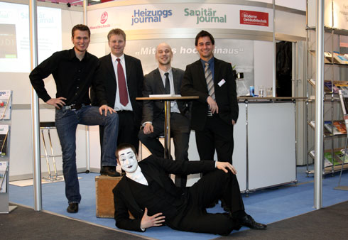 Für gute Stimmung am Stand des Heizungsjournals und...