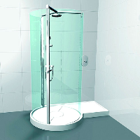Die frei begehbare Dusche "Rainshadow" des Designerbüros pearsonlloyd wurde auf der 100% Design  präsentiert.