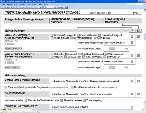 Inbetriebnahme- und Einweisungsprotokoll für Heizungs-...