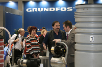 Energieeffiziente Heizungspumpen lockten viele Interessierte zu Grundfos.
