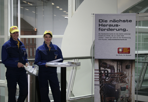 Werbung für die Handwerkermarke.