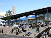 Kurze Erholungspausen vom Andrang in den Hallen.
