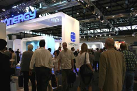 Der Conergy-Stand war schon fast eine eigene kleine Hausmesse.