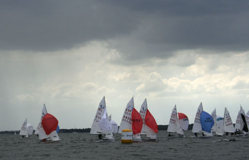 Die Segelwettbewerbe waren trotz mancher Regenschauer...