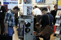 Interessierte Fachbesucher informierten sich auf der Pelletsmesse in Stuttgart.