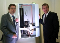 Eine Vision wird Wirklichkeit: Vaillant präsentierte erstmalig ein wandhängendes Brennstoffzellen-Heizgerät. 