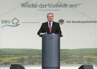Bundespräsident Joachim Gauck eröffnete am 05. Juni 2012 die vierte "Woche der Umwelt" im Park von Schloss Bellevue.