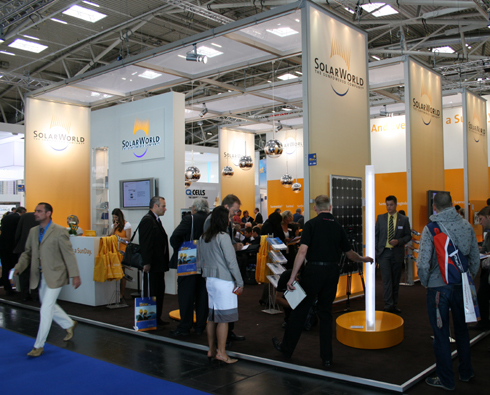 SolarWorld auf der Intersolar 2009 in München.