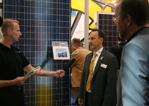 Interviews auf der Intersolar 2009 in München. Norbert...