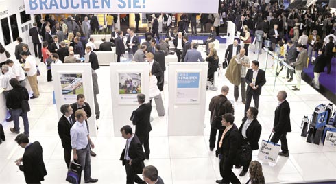 Messetrubel auf der Intersolar Europe 2009. Foto: Solar...