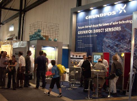 Bei Grundfos stand das Thema "Sensorik" im Mittelpunkt der Intersolar.