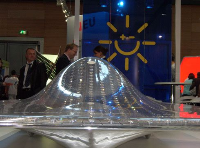 Die Hit bei Sharp: Swarowski Crystal Aerospace - für die solar betriebenen Autos der Zukunft. 