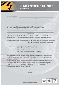 Garantieurkunde des IPS mit der aufgestellte Aufforderung an den Fachbetrieb, eine Bürgschaft in Höhe der Fördergelder zu hinterlegen. Quelle: IPS 