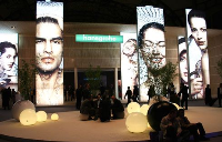 Stilvolle Badinszenierungen überzeugten die Besucher bei Hansgrohe.