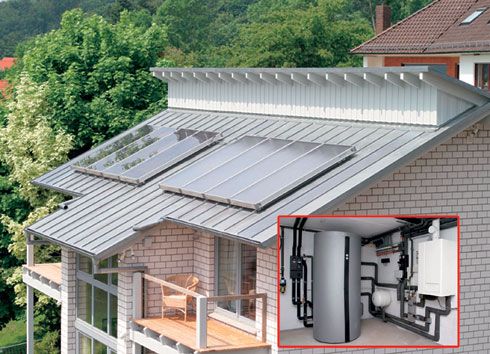 Sonnenenergie wird zunehmend auch zur Heizungsunterstützung...