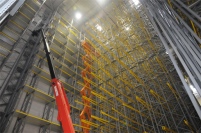 Das neue Logistikzentrum kurz vor seiner Fertigstellung:.......