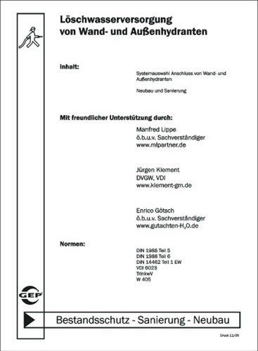 Fachinfoprospekt Löschwasserversorgung 