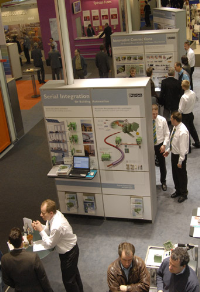 Das Thema „Gebäudetechnik vernetzen“  in Halle 9 war auch von großem Interesse.