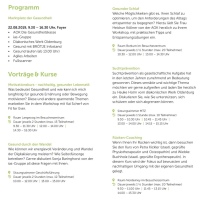 Aus einer Vielzahl von Vorträgen und Kursen konnte sich die Belegschaft am „Gesund mit BRÖTJE Tag“ Informationen rund um das Thema Gesundheit einholen.<br />Bilder: August Brötje