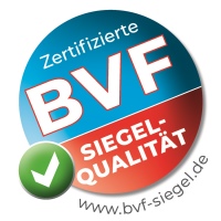 Das BVF-Siegel in neuem Lock: Es steht für eine hohe Qualität sowie Sicherheit der Systeme und Komponenten.<br />Bild: BVF