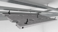 Die PYD-ALU® Topmodule werden direkt an der Unterkonstruktion der Decke befestigt. Die CD-Profile der Trockenbaudecke lassen sich damit ebenfalls zur Temperierung aktivieren. <br />Bild: PYD
