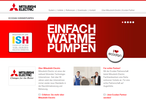 Ecodan online –unter www.ecodan-partner.de finden...