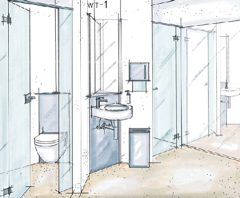 Skizze Damen WC