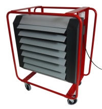 Bis zu 48 Lüftungsgeräte MHLE 50 beheizen die verschiedenen Decks. Da sie auf Rollen montiert sind, können sie jederzeit flexibel umgesetzt werden.<br />Bild: mobiheat GmbH
