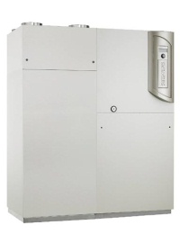 Die neuen Haustechnikzentralen Luft/Wasser unter der Marke Siemens kombinieren eine Luft/Wasser-Wärmepumpe mit einem Lüftungsmodul und einem Brauchwarmwasser-Speicher.
