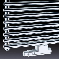 Optisch schlüssige und elegante Armaturenkombination für Badheizkörper und Radiatoren 