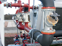 „Hydrocontrol F“, DN 125, vor Anbringen der Isolierung und des Witterungsschutzes.