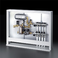 "Regufloor HX"  von Oventrop ermöglicht mit Hilfe des Wärmeübertragers ein Trennen des Heizungssystems (Primärkreis) vom Flächenheizkreis (Sekundärkreis). 
