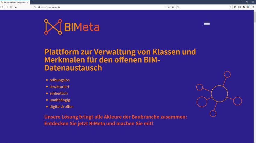 BIMeta ist die einheitliche Sprache der Baubranche...