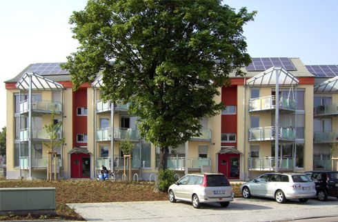 Foto: Zum Passivhaus modernisierter Altbau in Ludwigshafen...