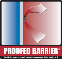Qualitätslabel Proofed Barrier: Die geprüfte Geruchssperre vermeidet  Ölgeruch im Haus. 
