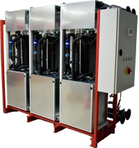Die einzelnen Kältekreise der Kaskaden-Wärmepumpe WP Max-KK von ratiotherm sind nach dem Schubladensystem montiert und nach innovativem Plug & Play Prinzip konzipiert. Dadurch können selbst Fachleute, die über keine kältetechnische Ausbildung verfügen, bei Defekten eine Auswechslung vornehmen.
