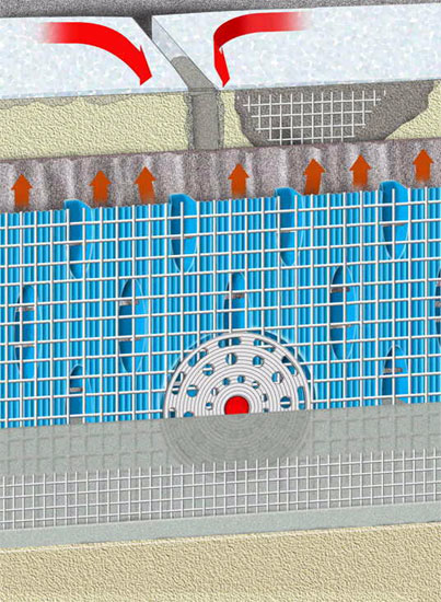 Das Refatec-System entkoppelt die alten Untergründe...
